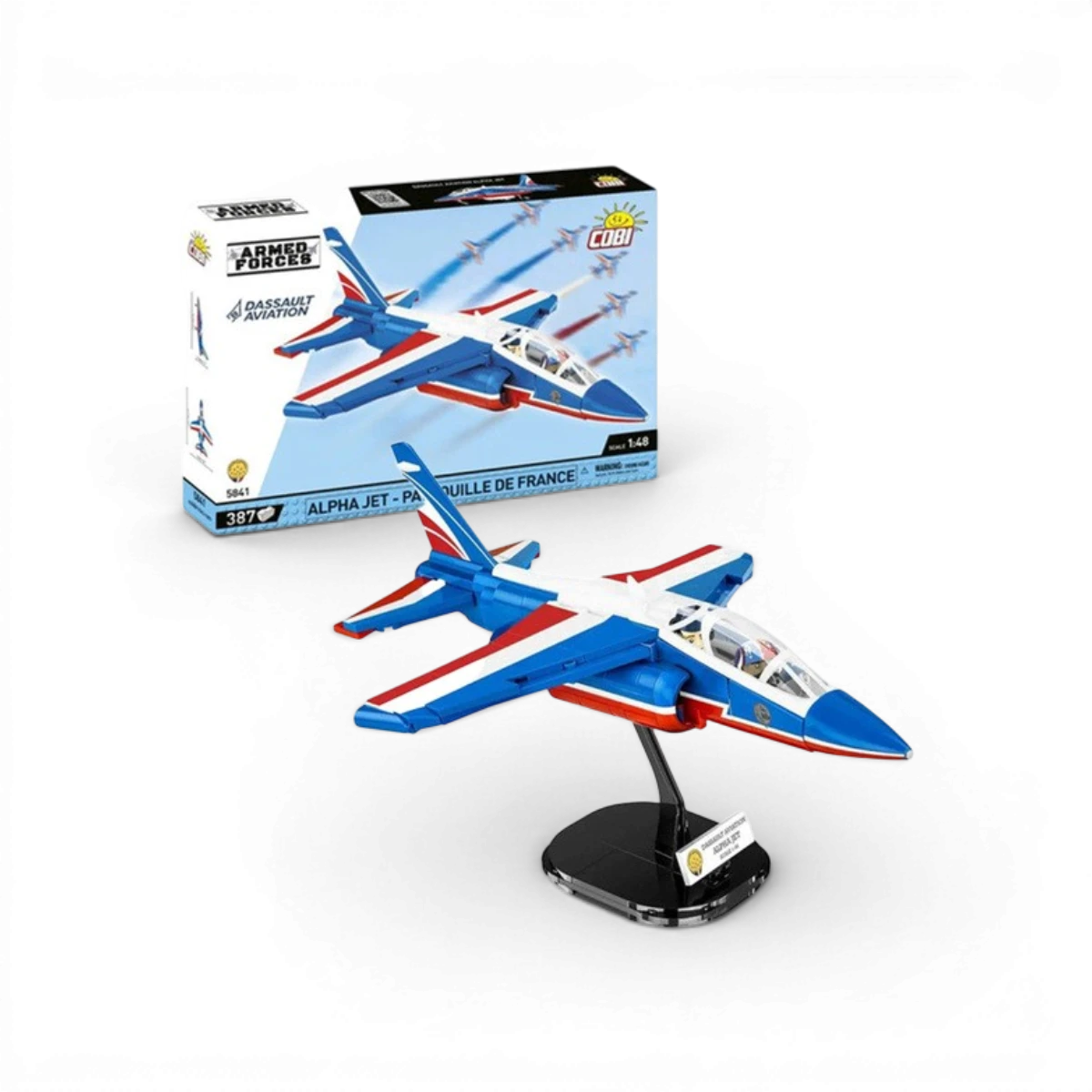 Alpha Jet Patrouille de France (387 pièces) – Set de construction – Cobi