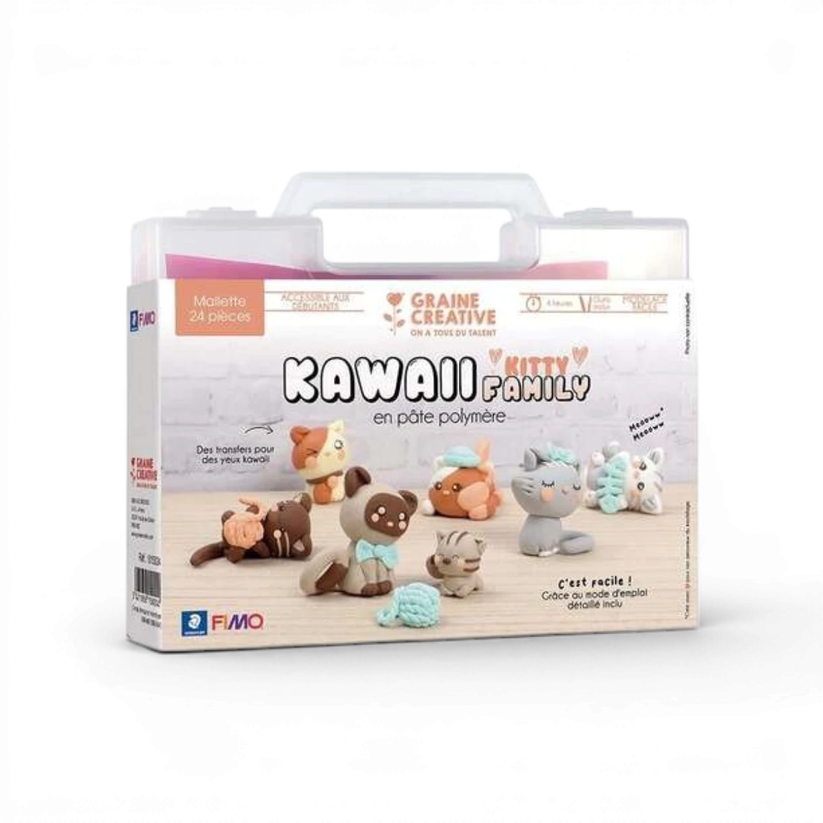 Kawaii Kitty Family – FIMO – Mallette créative