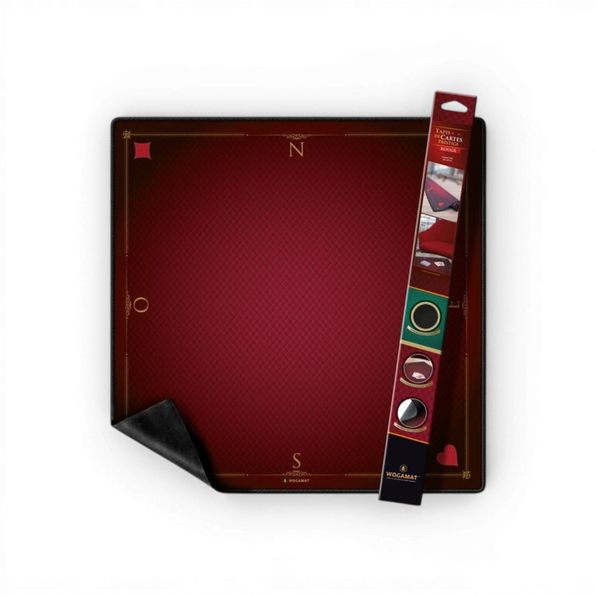 Tapis cartes rouge – Accessoire jeux de cartes classiques