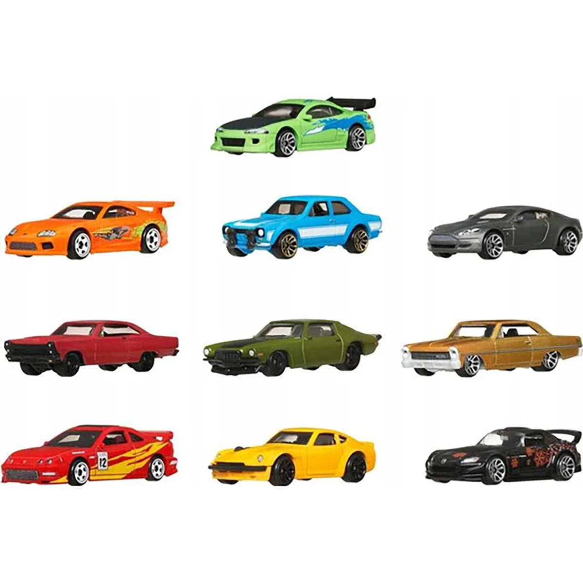 Coffret 10 voitures Fast & Furious 1:64 – Hot Wheels
