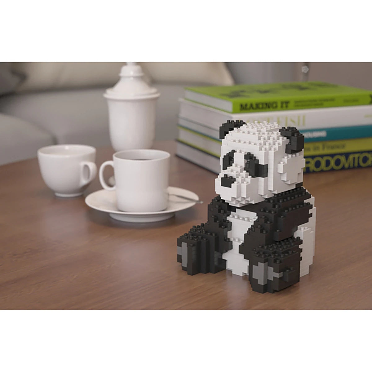 Mini Panda Assis 11 cm – Jeu de construction – JEKCA