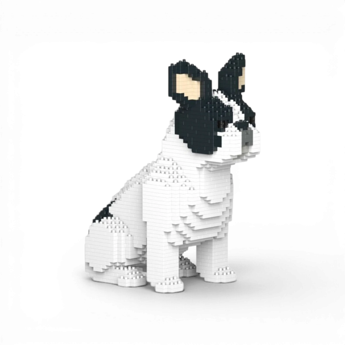 Bouledogue Français Caille Noir Assis – Jeu de construction – JEKCA