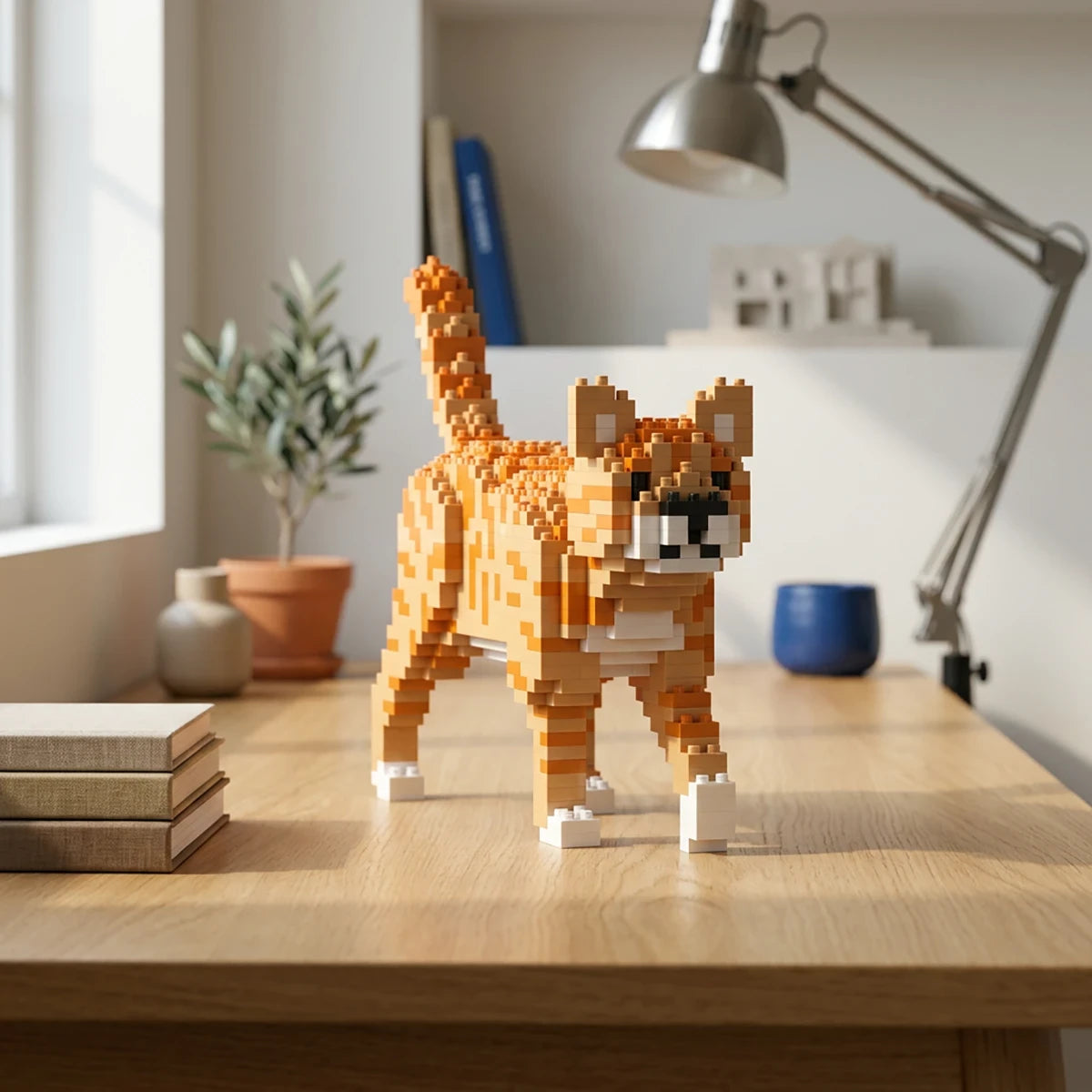 Chat Roux 25 cm – Jeu de construction – JEKCA