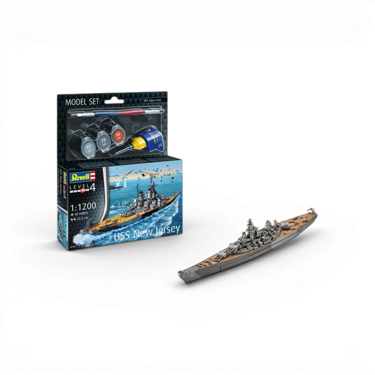 Maquette USS New Jersey (1/1200 – 45 pièces)