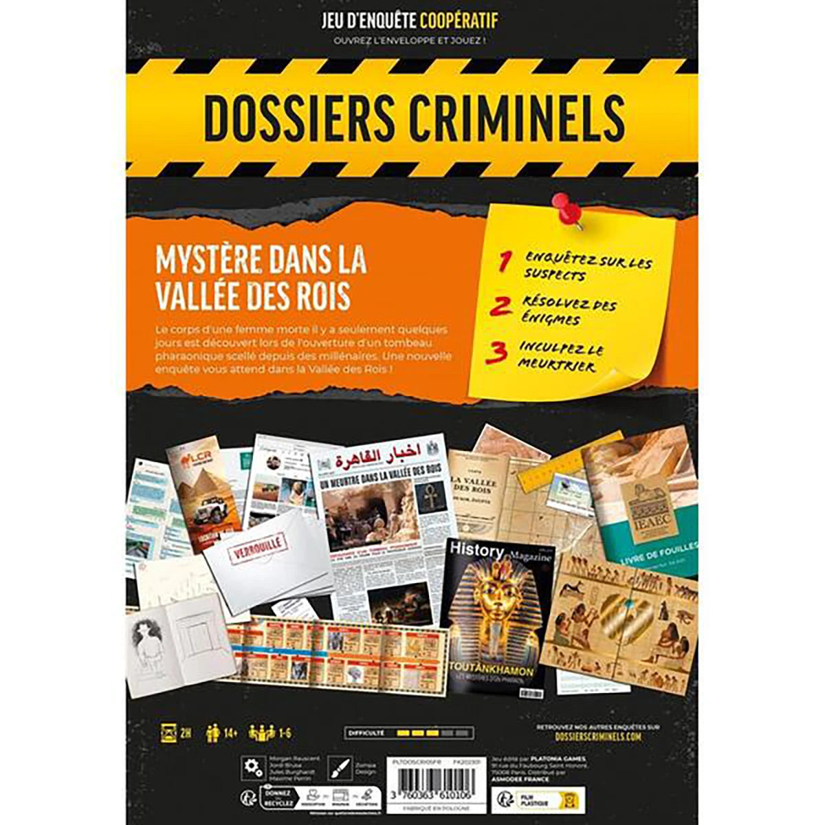 Dossiers Criminels Vallée des Rois – Jeu d’enquête immersion et suspense