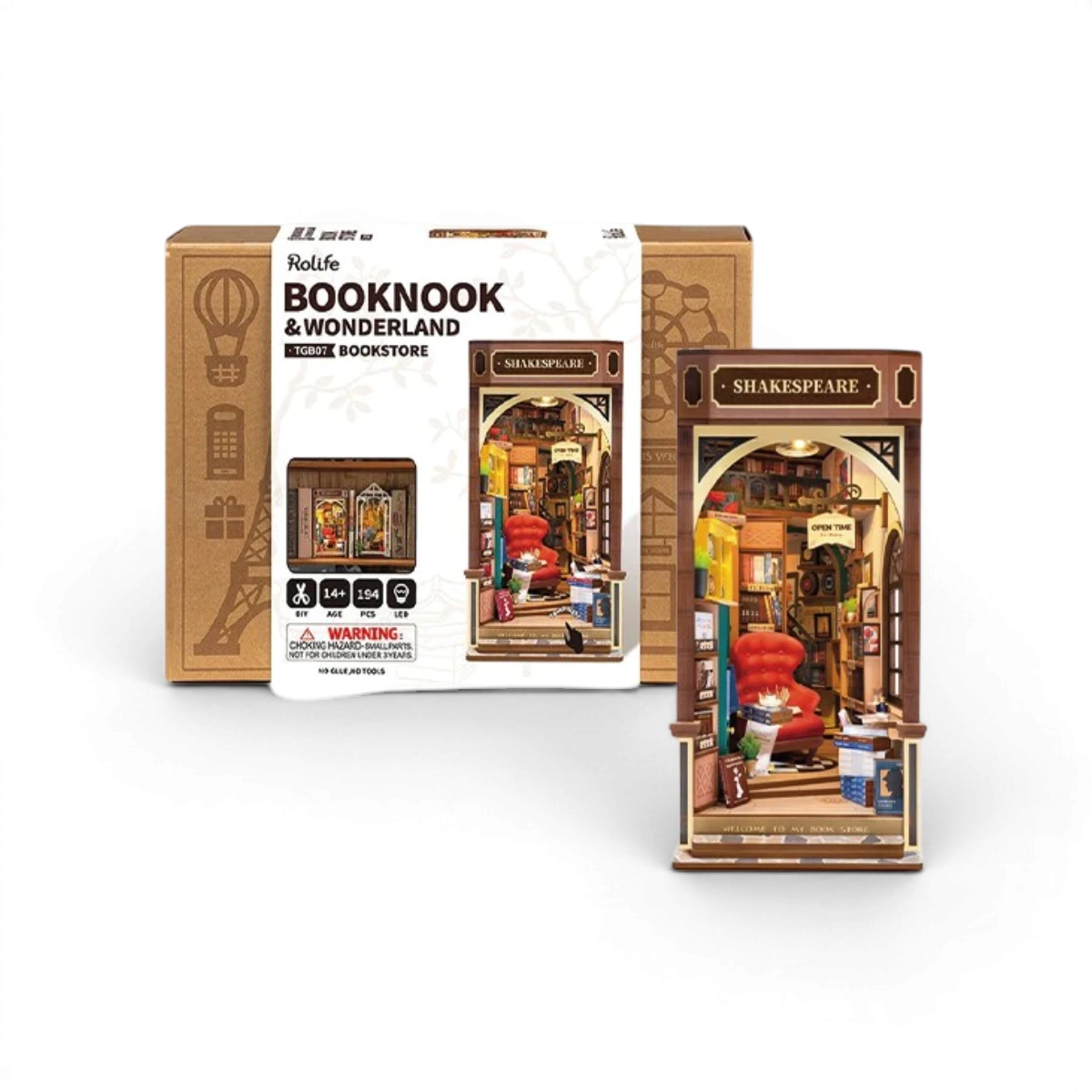 Librairie Shakespeare – Maquette diorama (194 pièces)