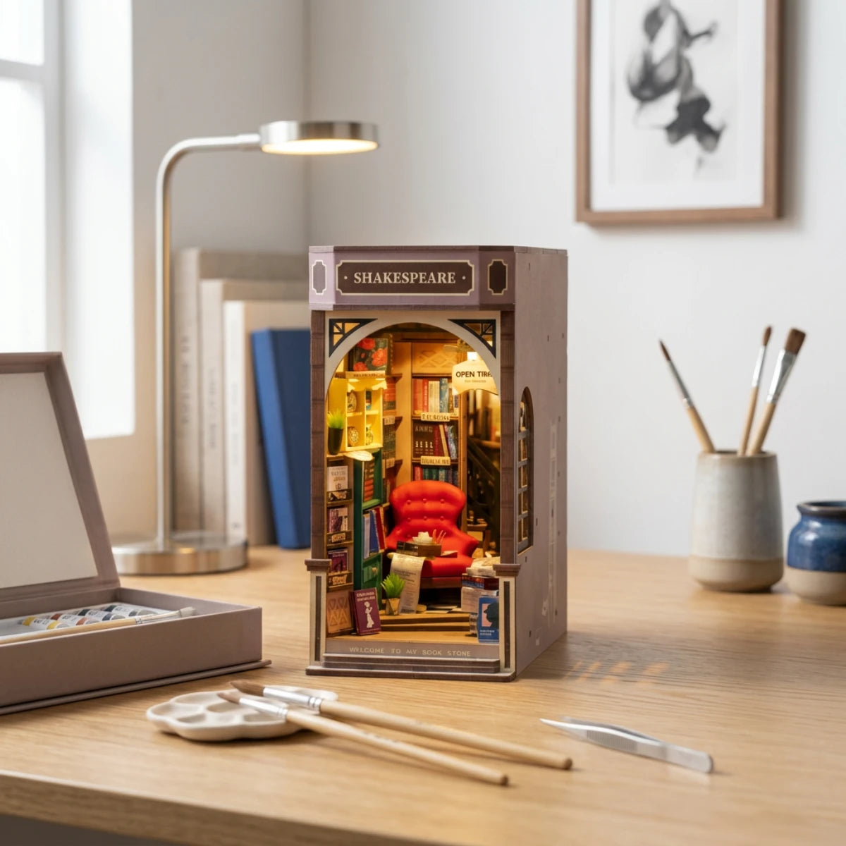 Librairie Shakespeare – Maquette diorama (194 pièces)