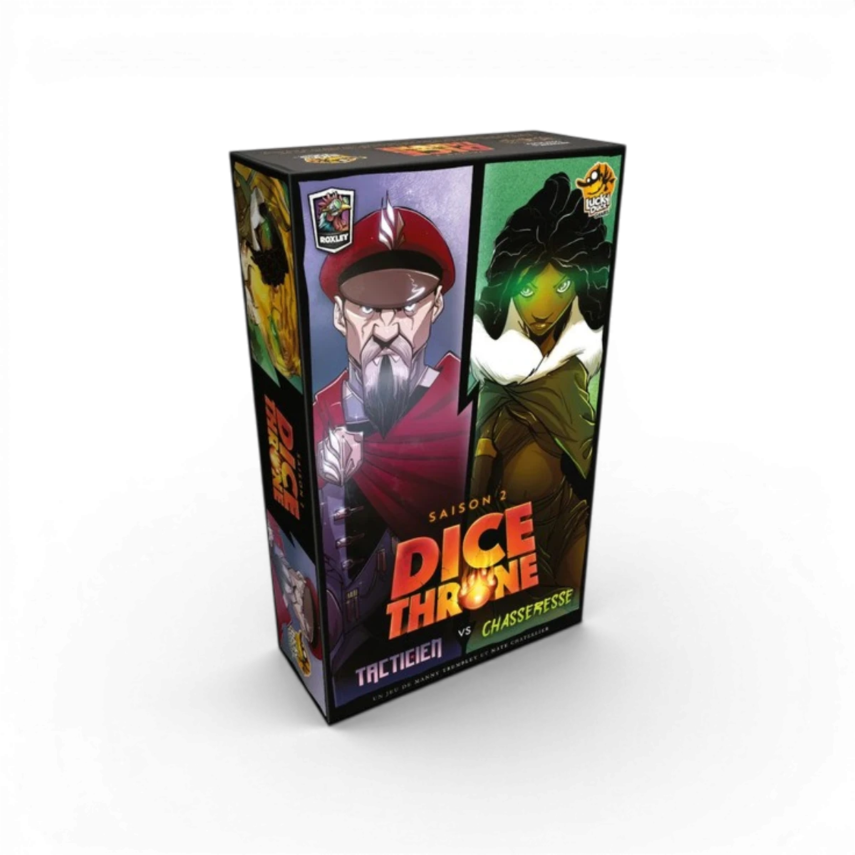 Dice Throne Tacticien vs Chasseresse – Jeu d’affrontement stratégie