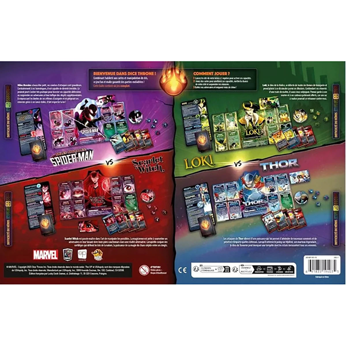 Dice Throne Marvel – Jeu d’affrontement stratégie et combat