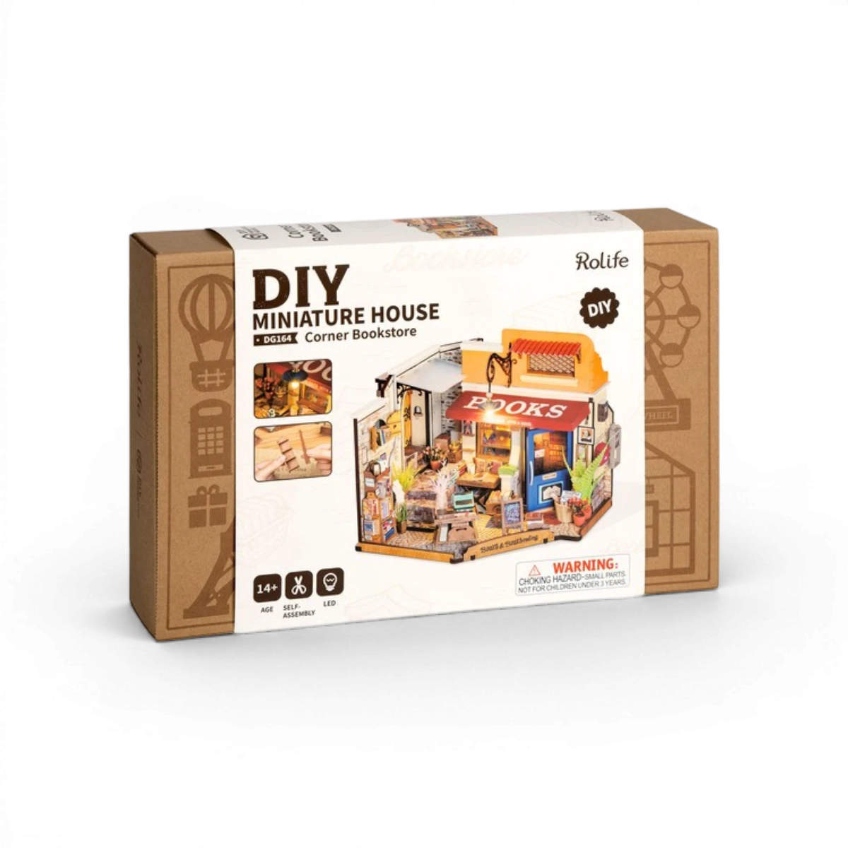 Maquette bois Librairie du coin 108 pièces – Kit DIY