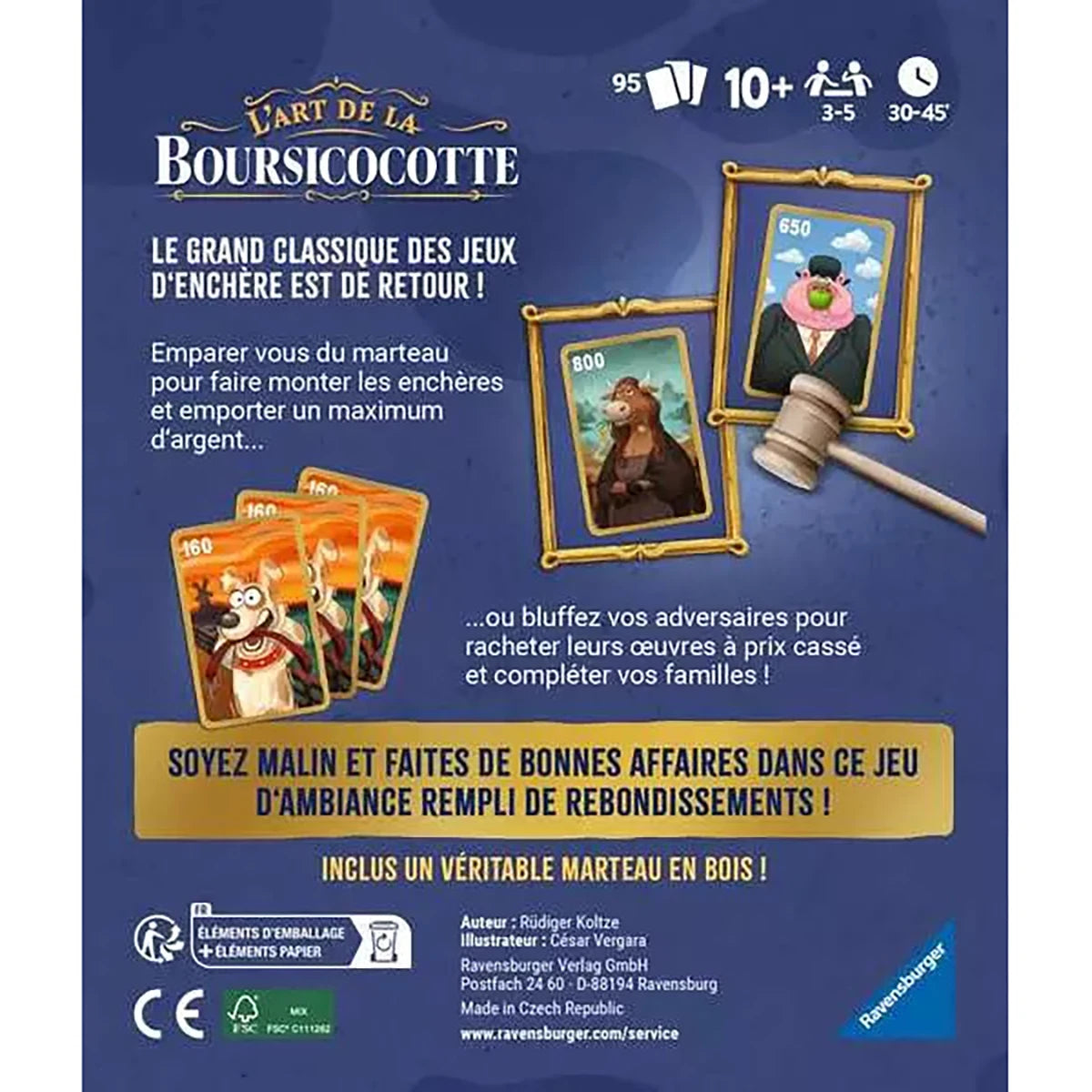 Art de la Boursicocotte – Jeu d’ambiance bluff et enchères