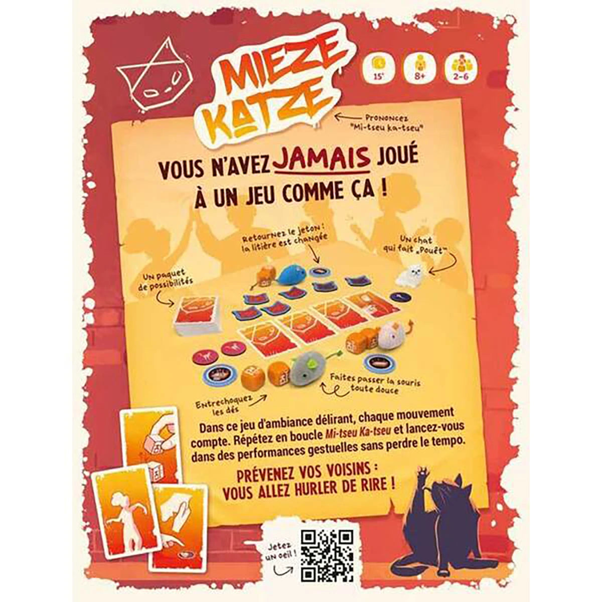 Mieze Katze – Jeu coopératif rapidité et mémoire