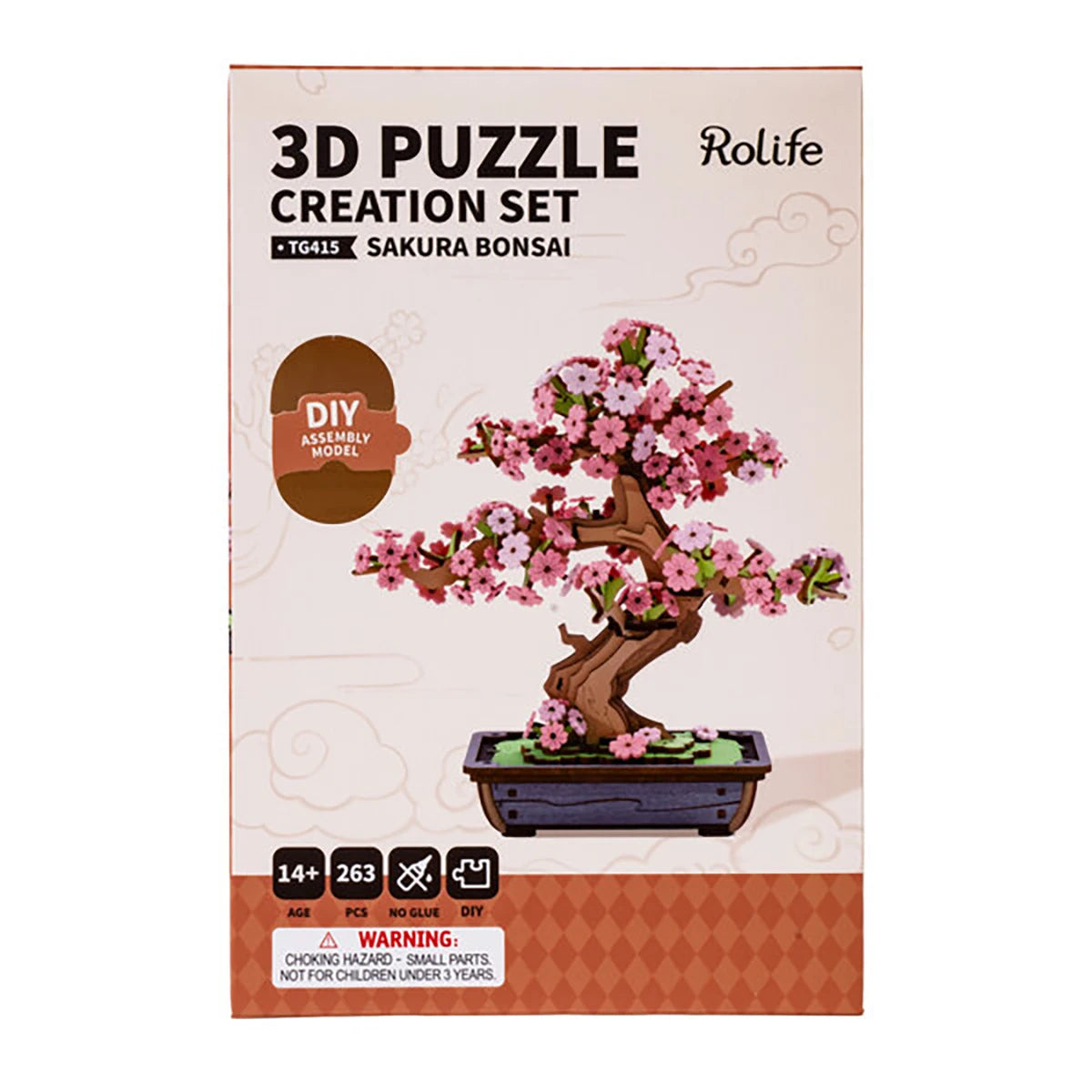 Sakura Bonsaï – Puzzle 3D en bois (263 pièces)