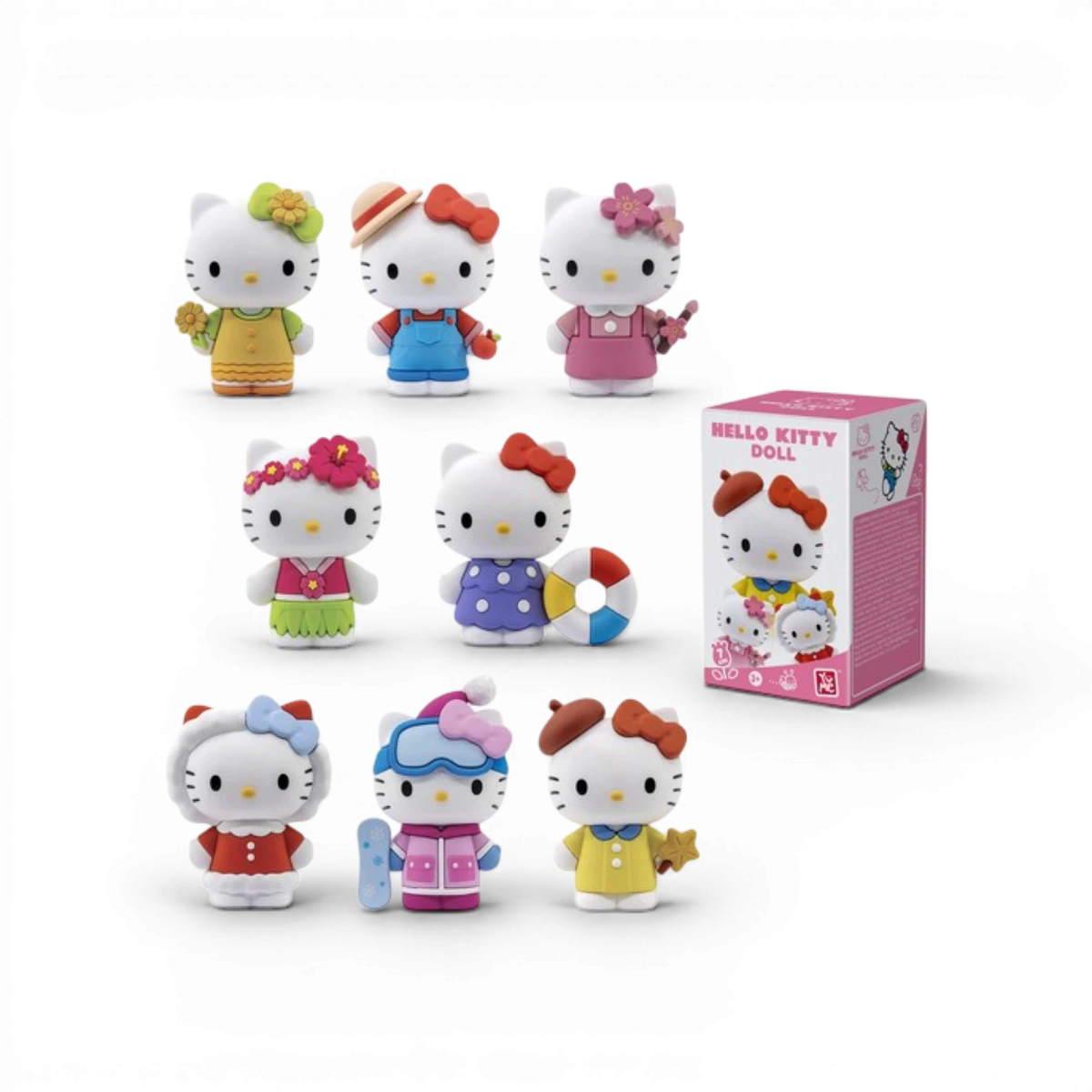 Figurine Hello Kitty 4 saisons 7cm (modèle aléatoire)