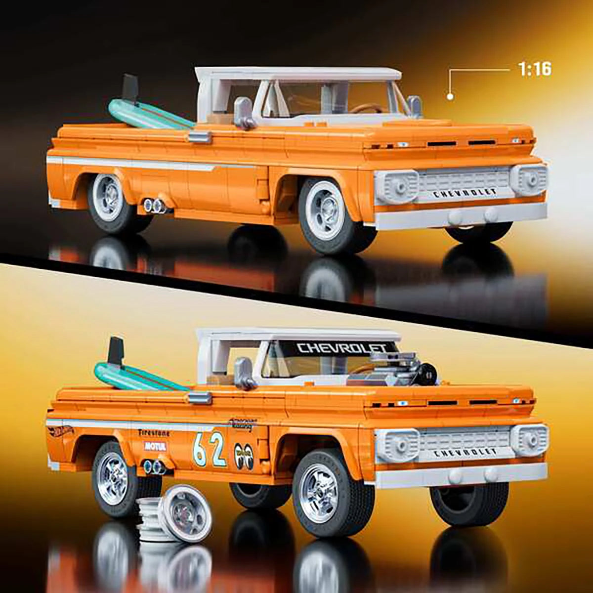 Custom Chevy Pickup – Coffret de construction – Mattel Brick Shop