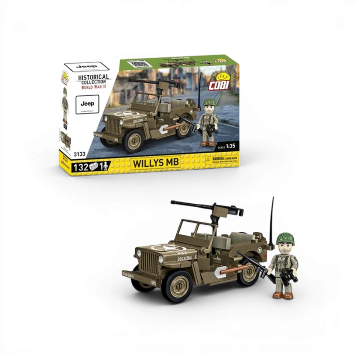 Jeep Willys (132 pièces) – Set de construction – Cobi