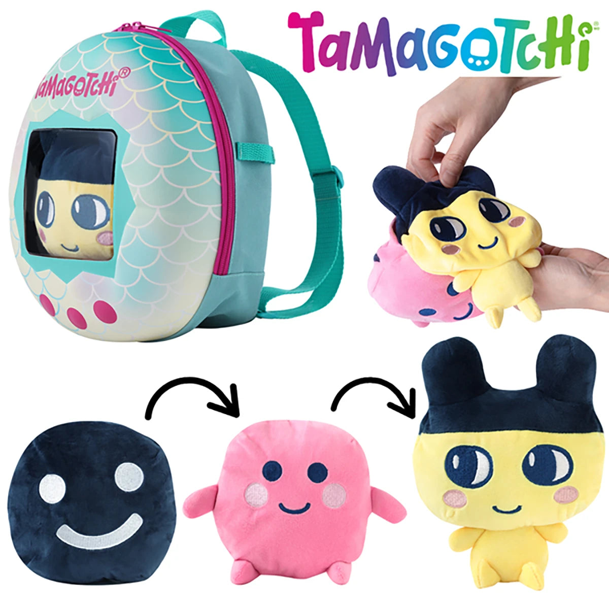 Sac à dos 3‑en‑1 Mametchi – Tamagotchi