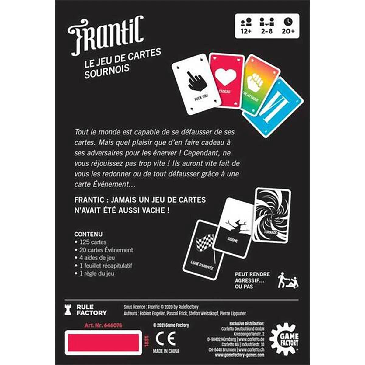 Frantic – Jeu de cartes chaos et stratégie
