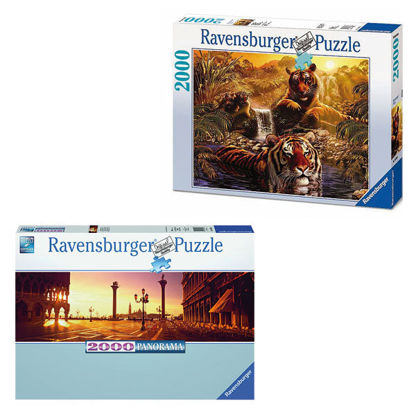 Puzzle 2000 pièces paysages & animaux 98x75 cm (modèle aléatoire)