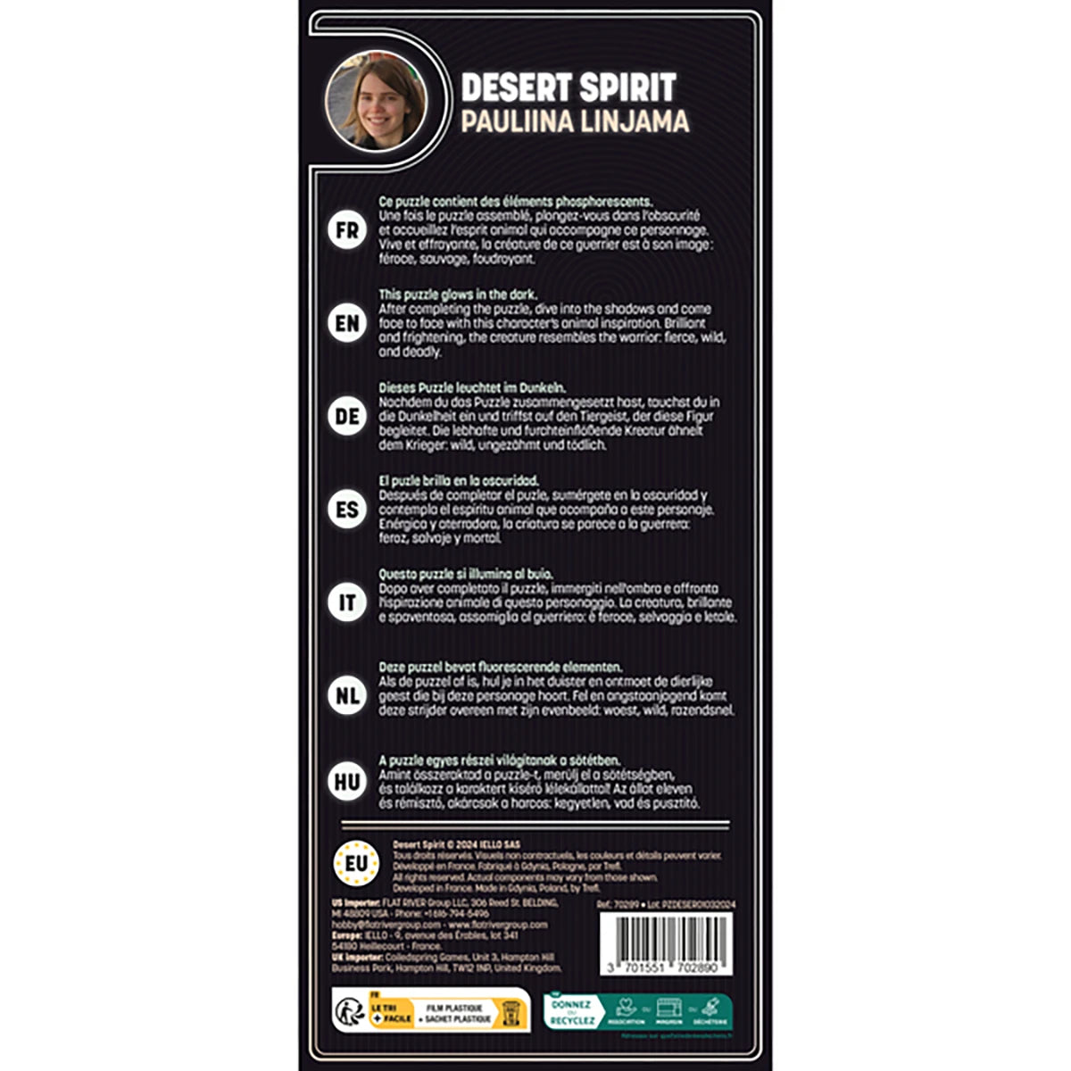 Puzzle Desert Spirit - Collection Twist phosphorescent - 1000 pièces