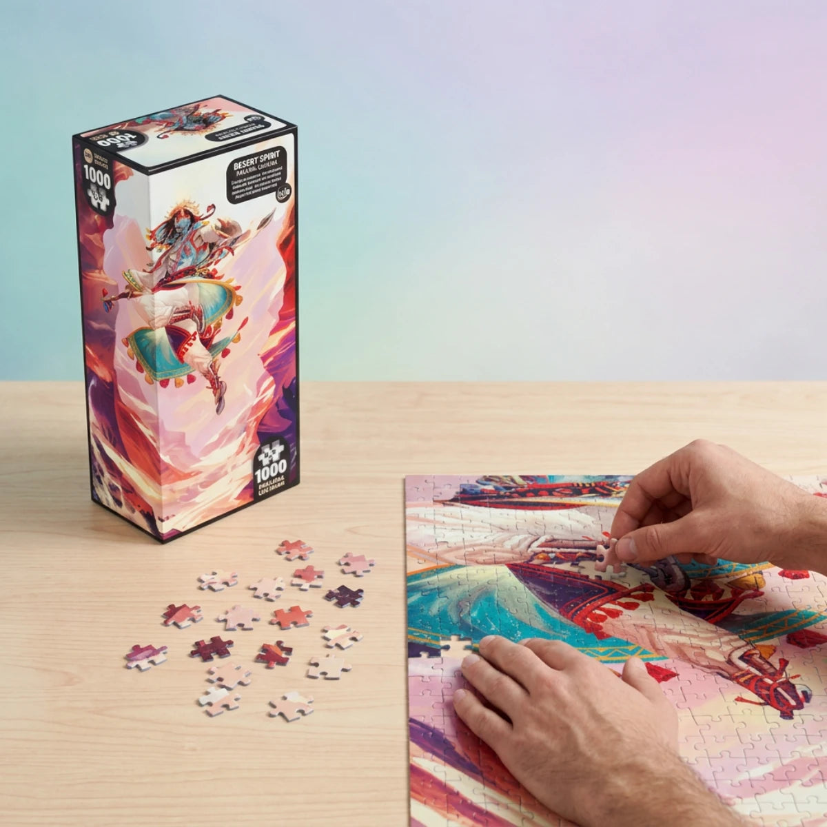 Puzzle Desert Spirit - Collection Twist phosphorescent - 1000 pièces
