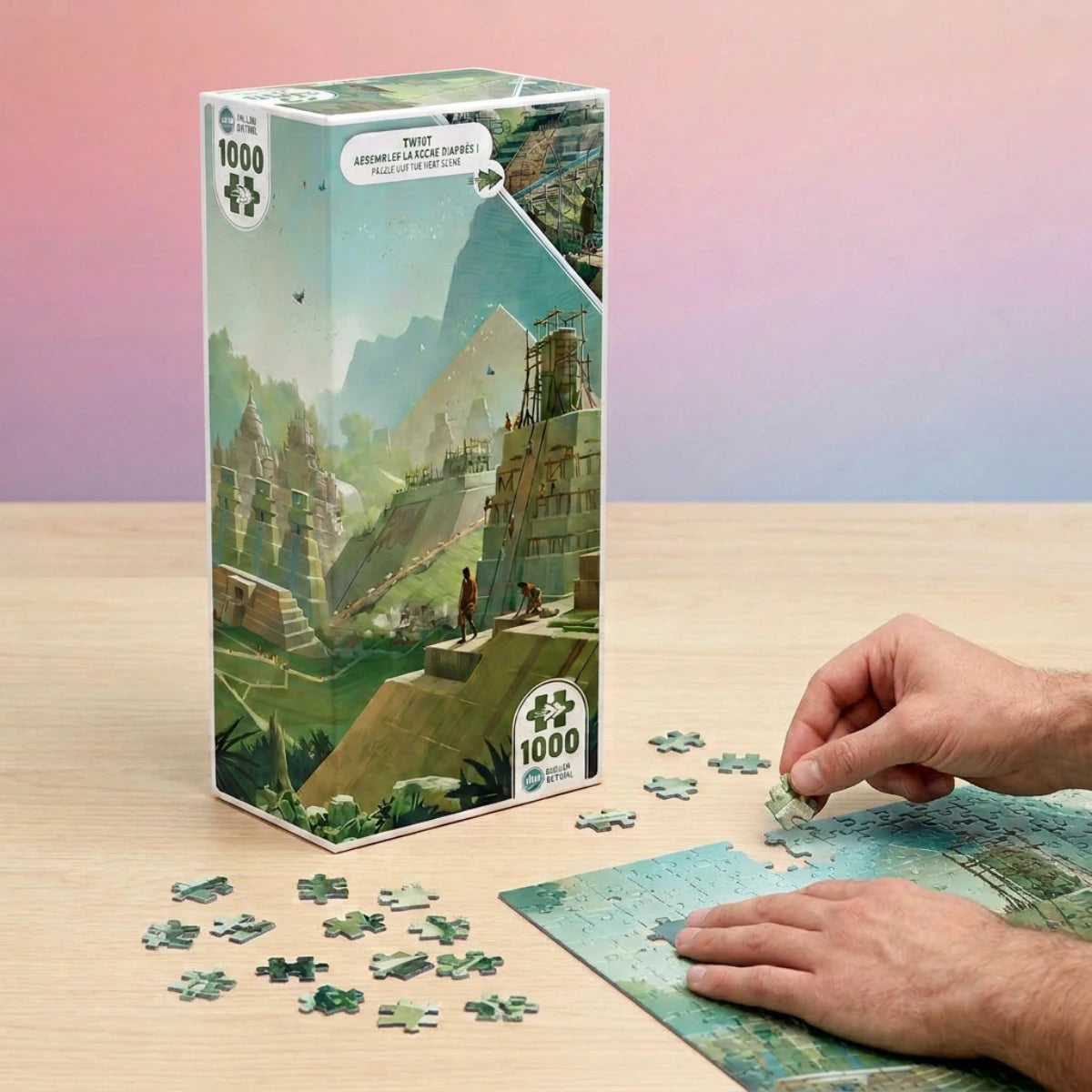 Puzzle Ancient Pyramids - Collection Twist - 1000 pièces