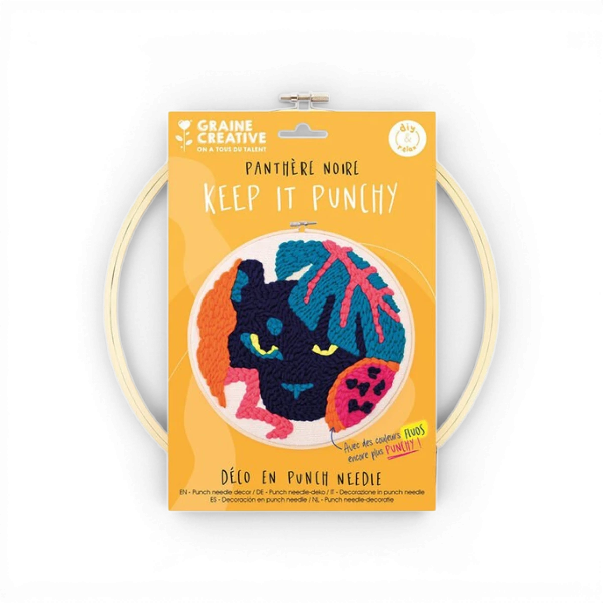 Panthère 25cm – Keep It Punchy – Kit DIY punch needle