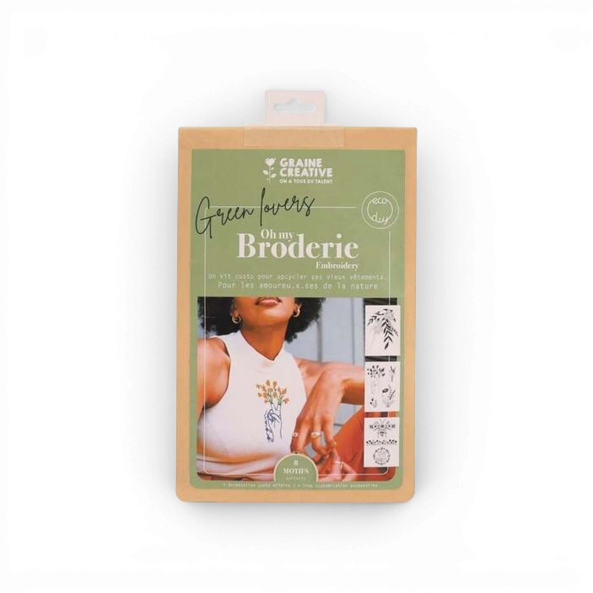 Green Lovers – Kit DIY broderie sur vêtement