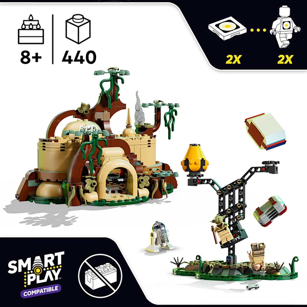 75422 - La hutte de Yoda et l’entraînement Jedi - LEGO® Star Wars™ - SMART Play™