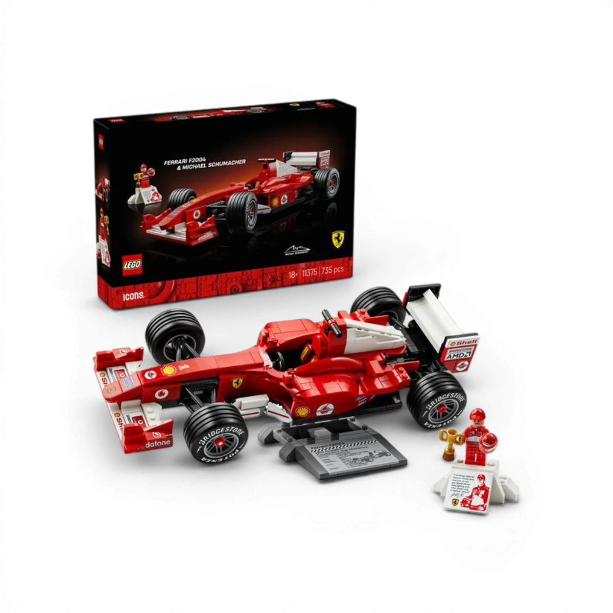 11375 - Ferrari F2004 et Michael Schumacher - LEGO® Icons