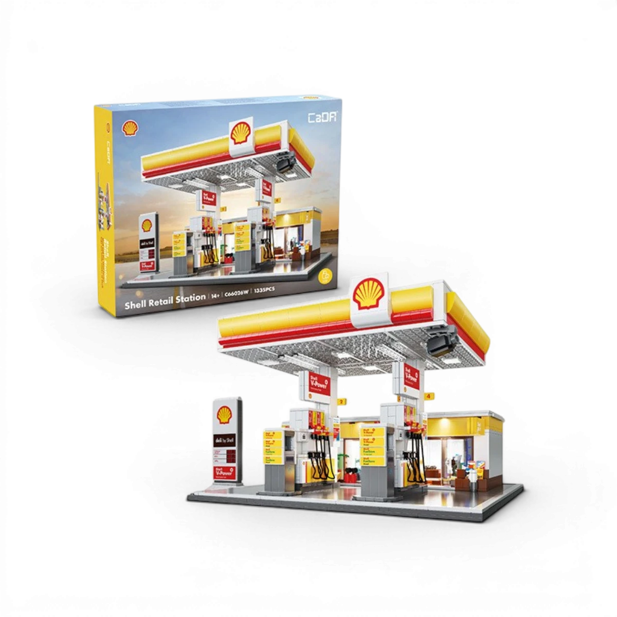 Station Service Shell (1222 pièces) – Set de construction – CaDA