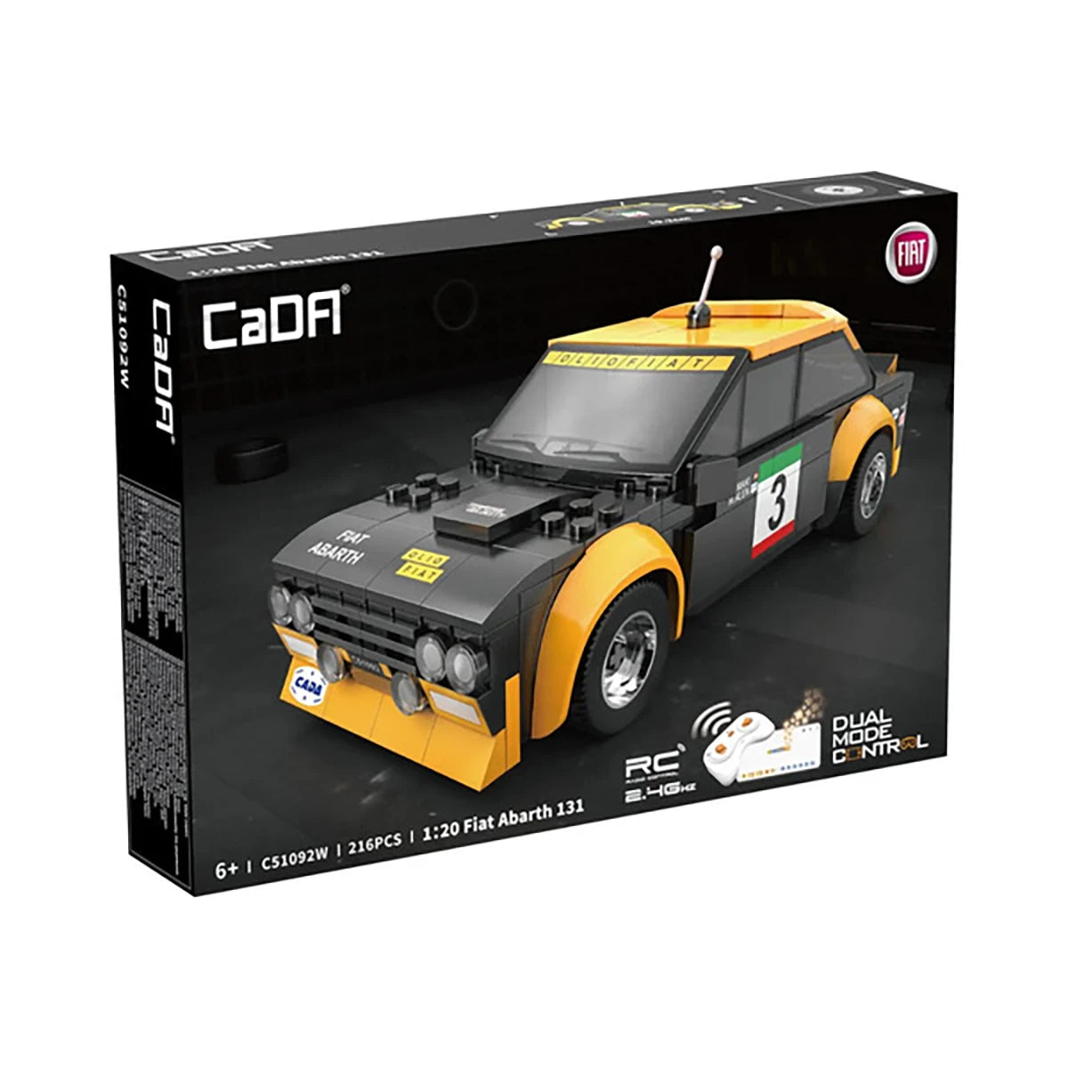 Voiture RC Fiat Abarth 131 (216 pièces) – Set de construction – CaDA