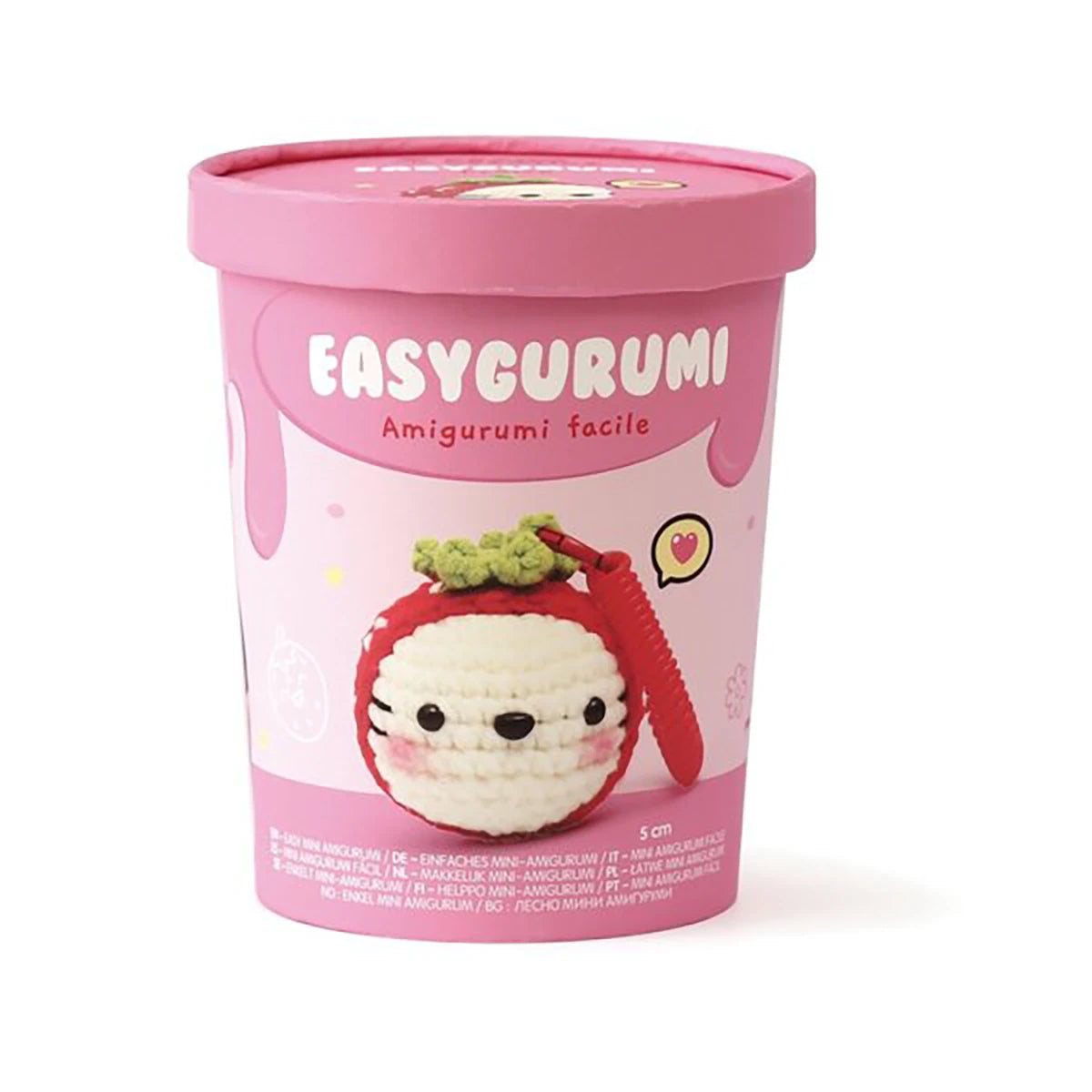 Fraise – Easygurumi – Kit porte-clé DIY