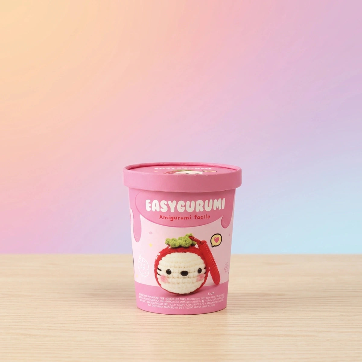 Fraise – Easygurumi – Kit porte-clé DIY