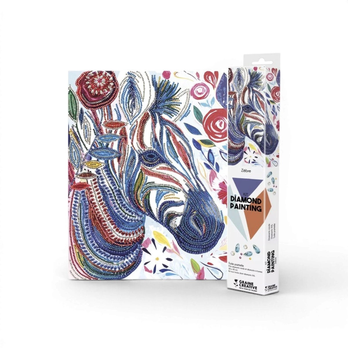 Broderie diamant -  Zèbre