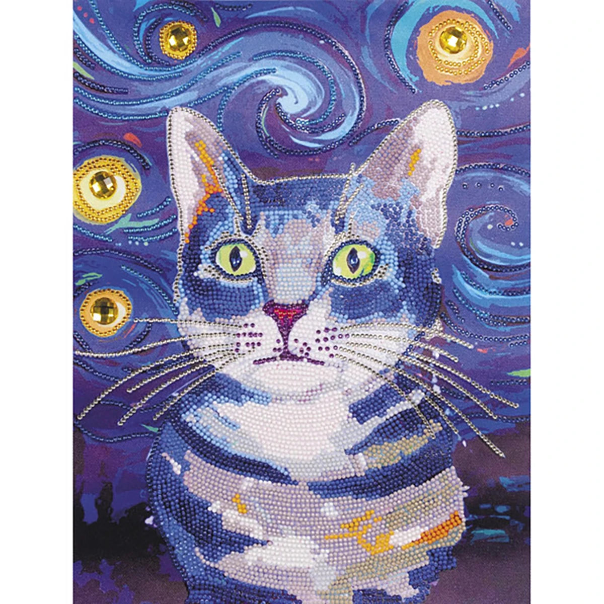 Broderie diamant -  Chat