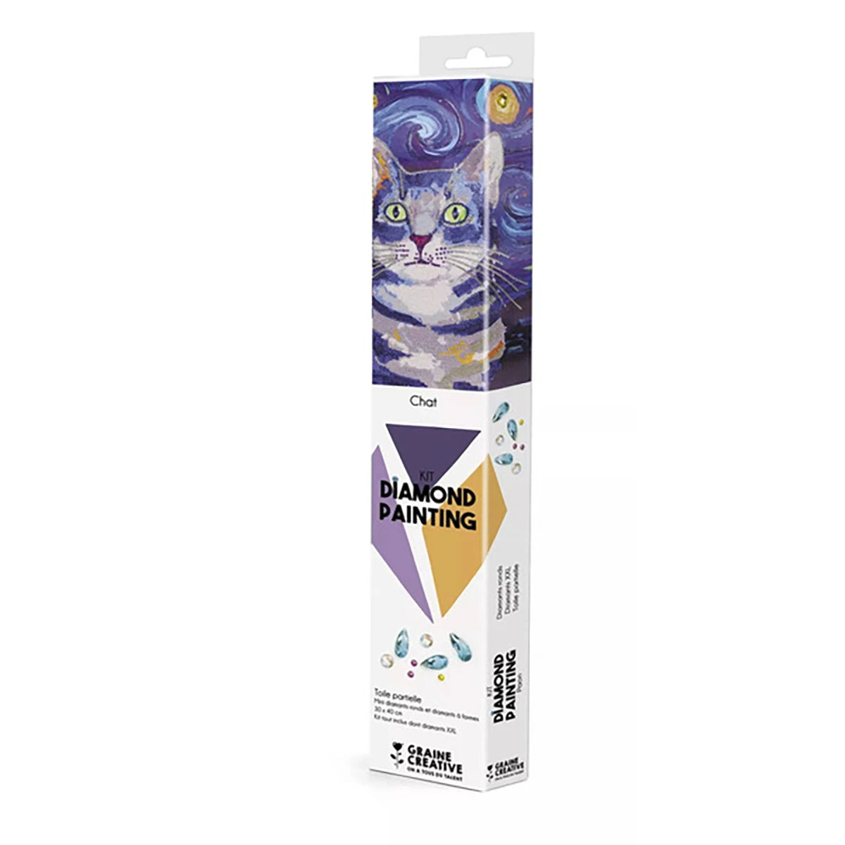 Broderie diamant -  Chat
