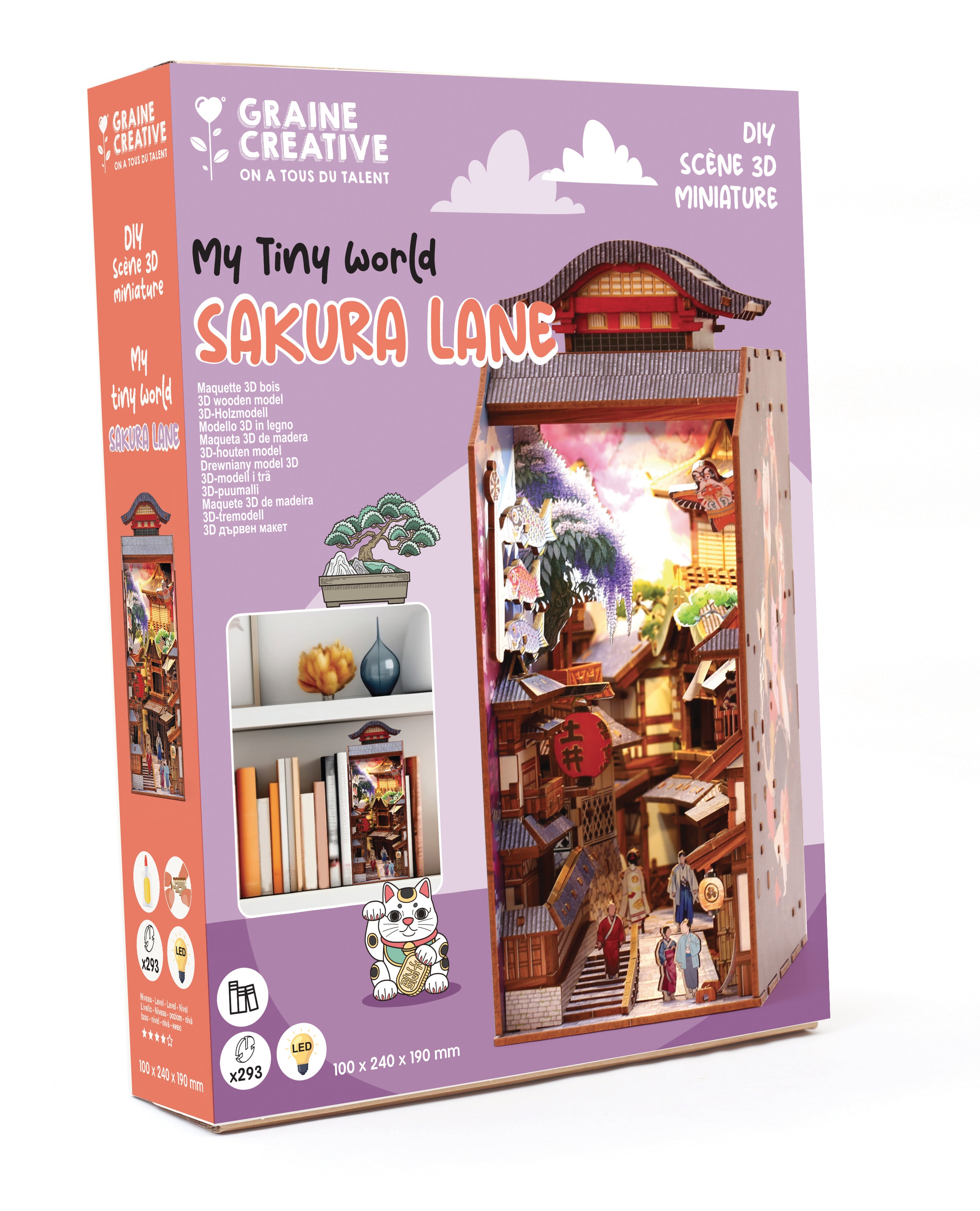 Maquette 3D bois - Sakura lane