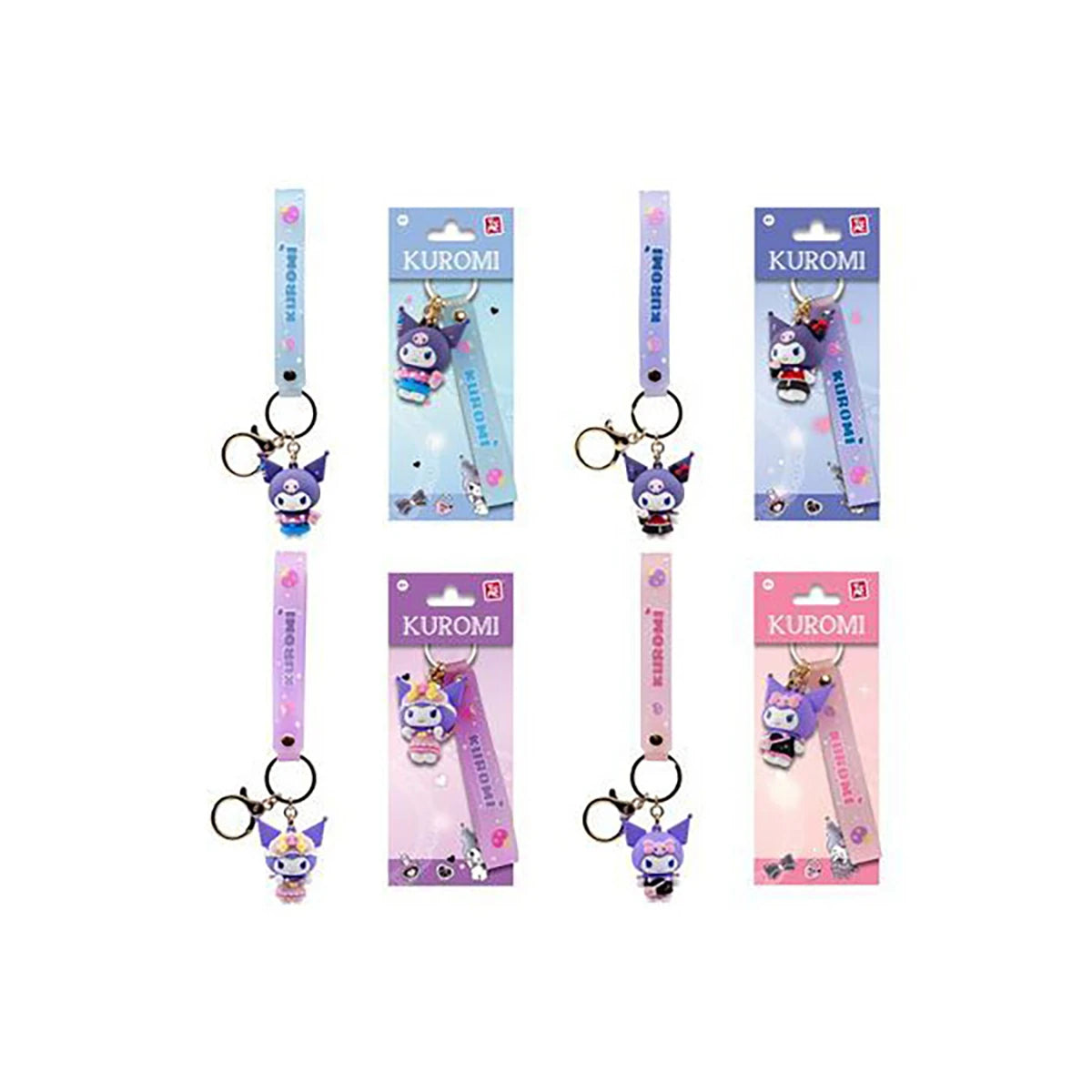 Porte-clés Kuromi Outfit – Hello Kitty (modèle aléatoire)