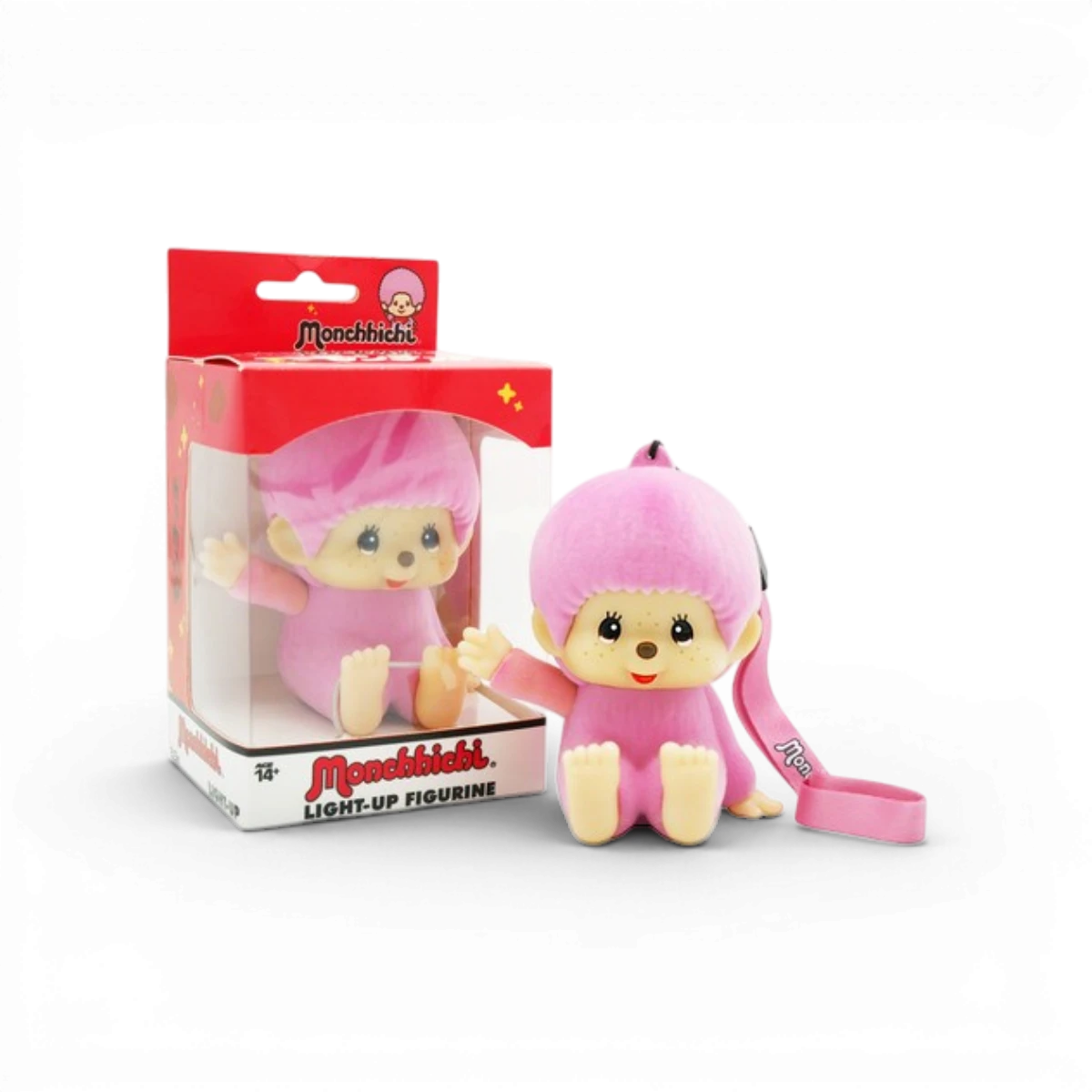 Figurine lumineuse Monchichi rose