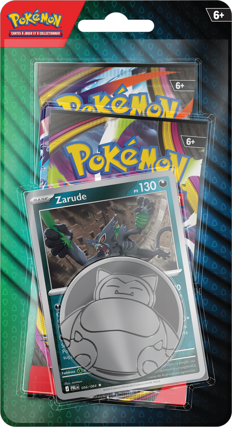 Pack de 2 boosters Pokémon (Blister Checklane)