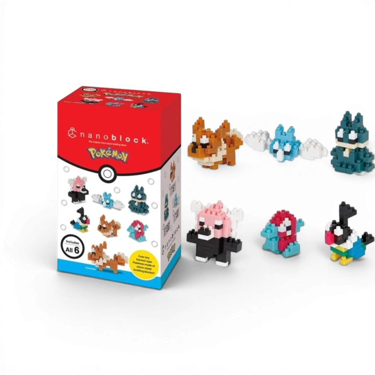 Nanoblock Pack de 6 figurines de Type Normal