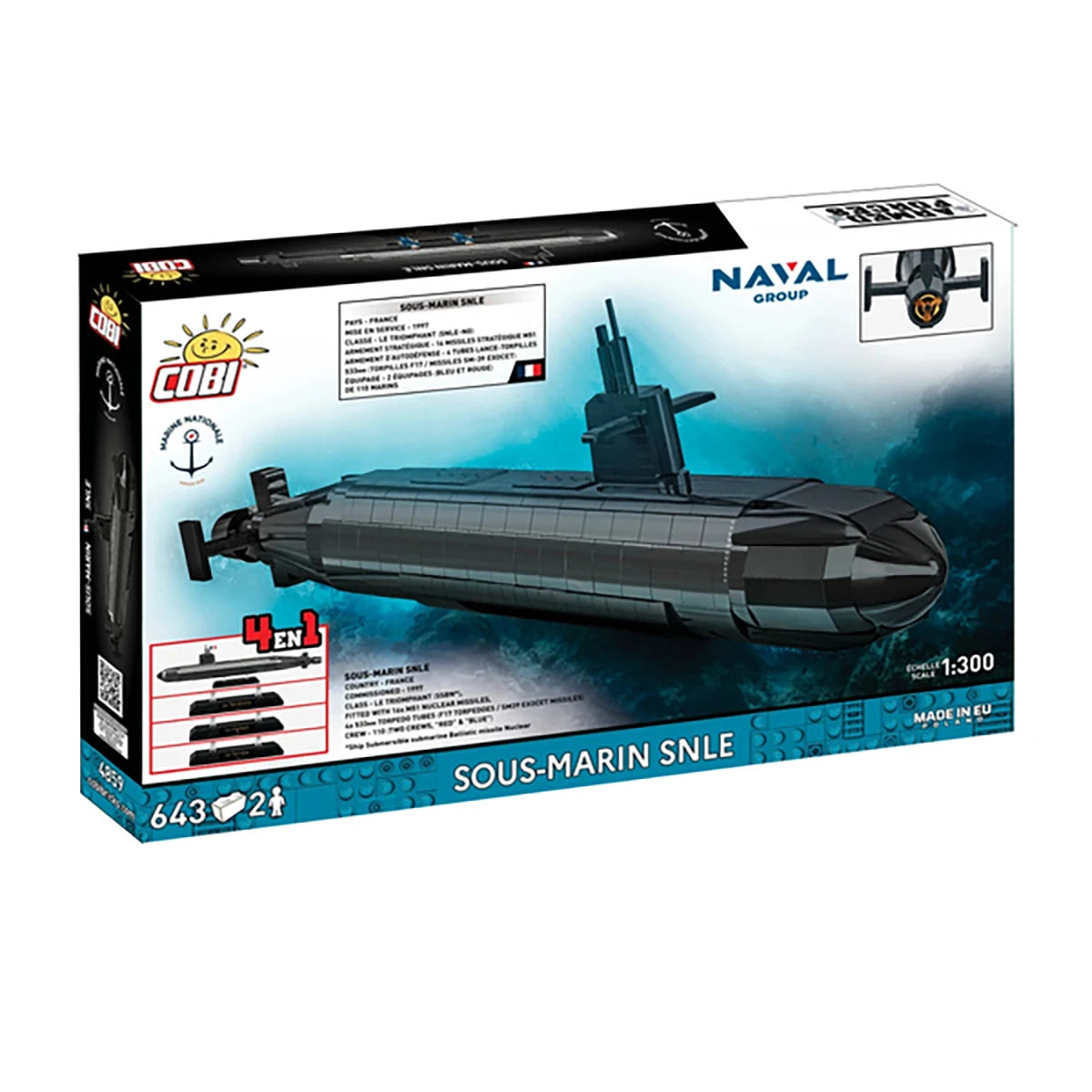 Sous-Marin SNLE 4-en-1 (643 pièces) – Set de construction