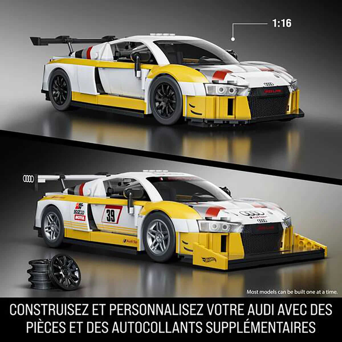 Audi R8 LMS – Coffret de construction – Mattel Brick Shop