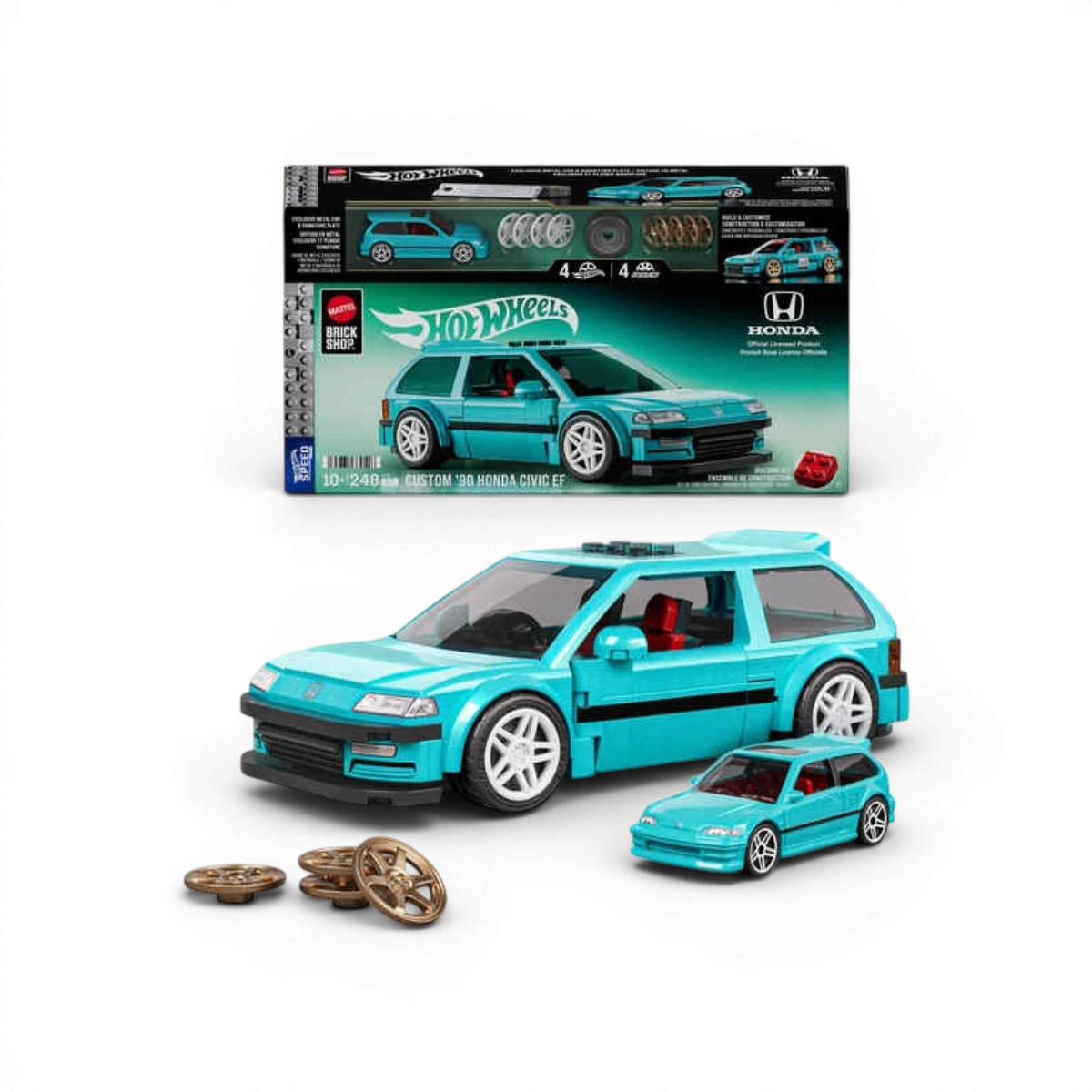 Custom 90 Honda Civic EF – Coffret de construction – Mattel Brick Shop