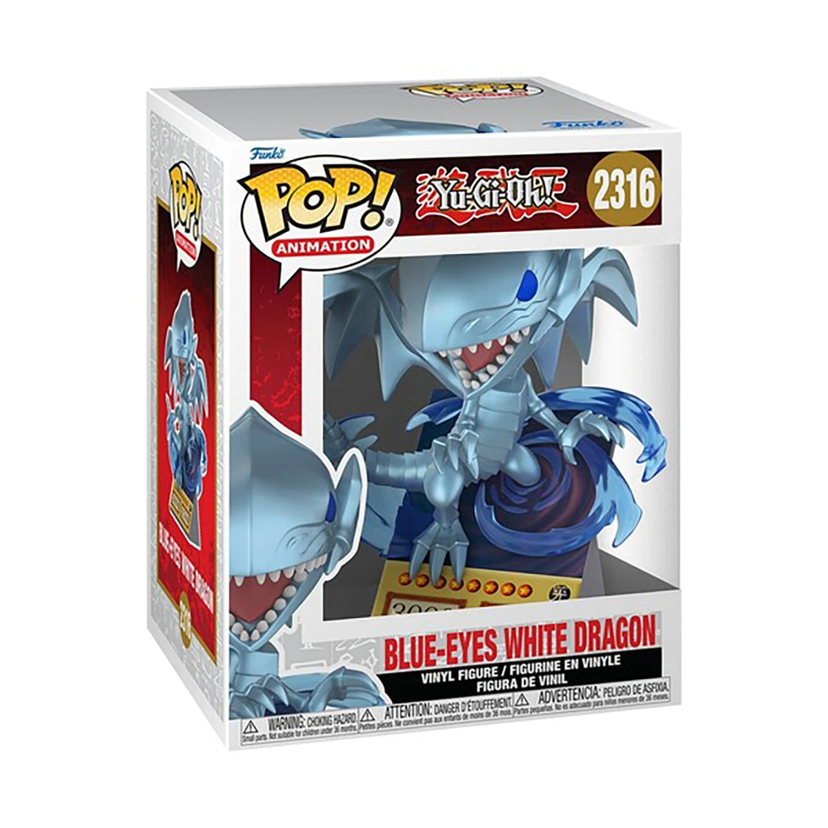 Figurine POP! Yu-Gi-Oh! - Blue-Eyes White Dragon (carte)