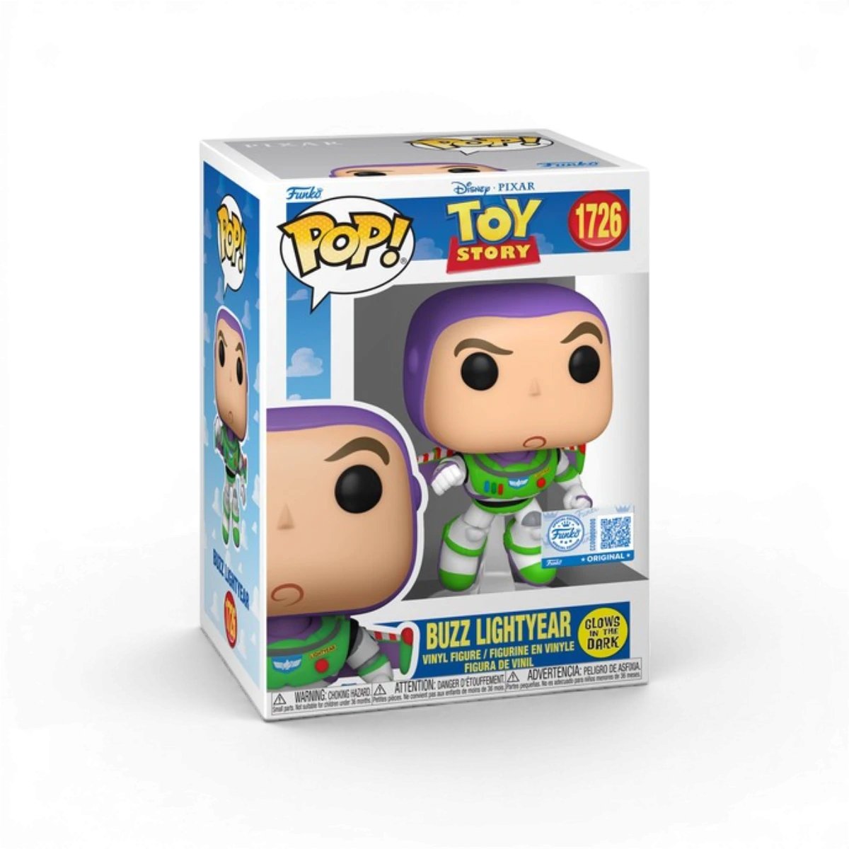 Figurine POP! Disney - Toy Story - Buzz l’Éclair (phosphorescent)