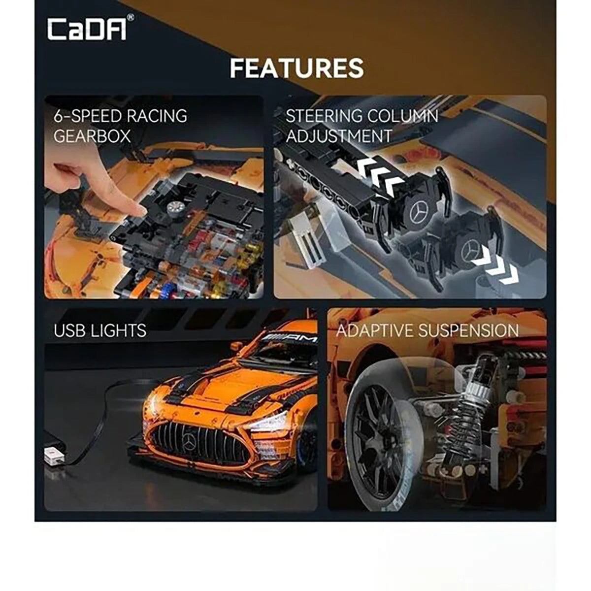Mercedes AMG GT3 (5466 pièces) – Set de construction – CaDA
