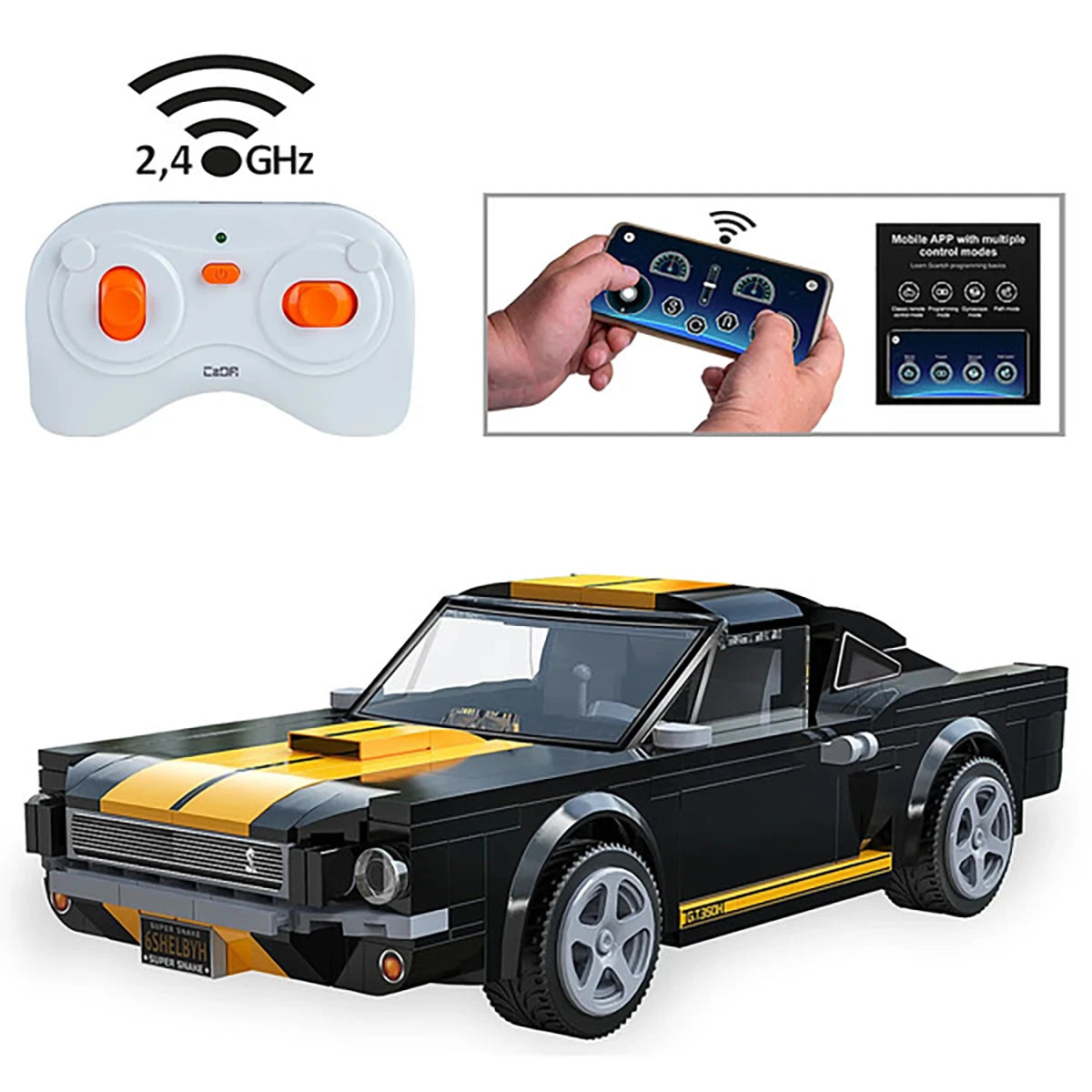 Voiture RC Shelby GT350H (292 pièces) – Set de construction – CaDA