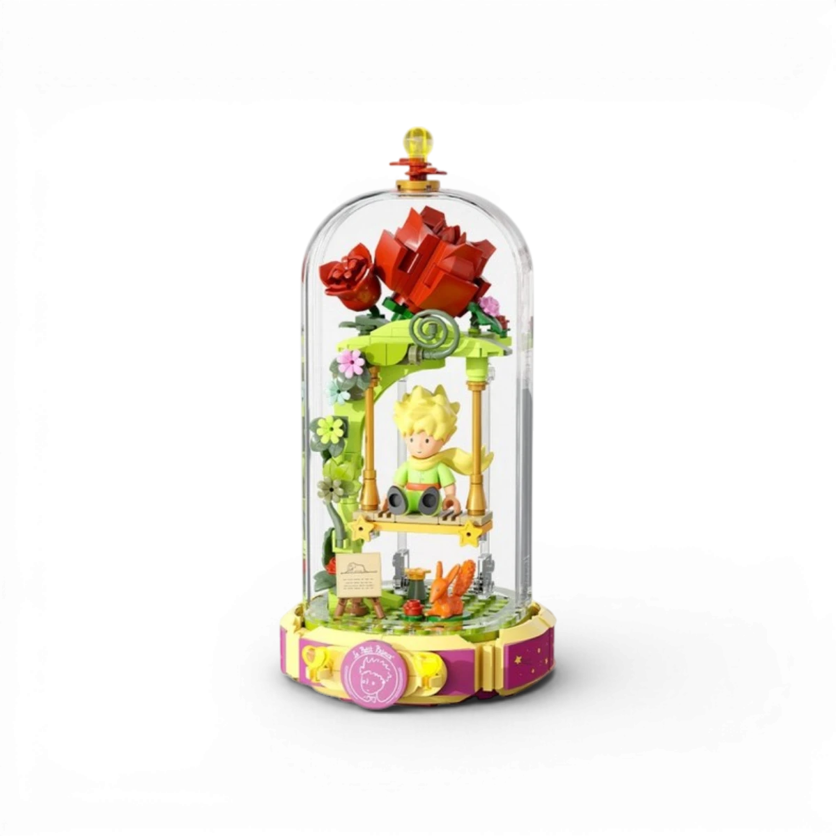 Figurine Le Petit Prince balançoire à roses 20 cm (234 pièces) - Pantasy à construire